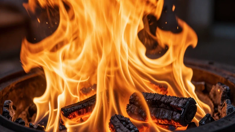 Ejemplos de Cambios Químicos: 20 Transformaciones Asombrosas 8 Fuego naranja intenso y detalles hiperrealistas