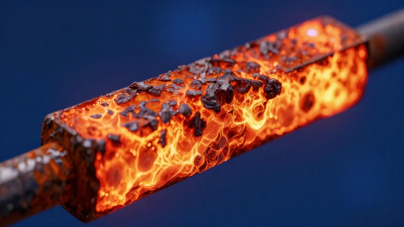Ejemplos de Cambios Químicos: 20 Transformaciones Asombrosas 11 Oxido de hierro vibrante en fondo científico azul