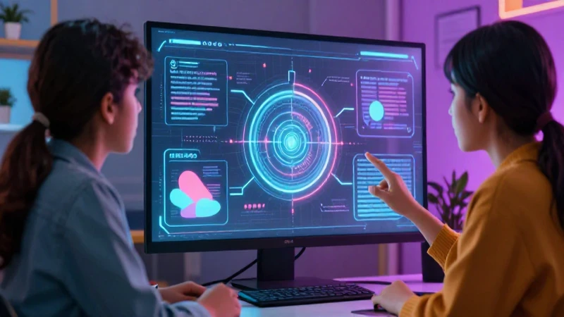 Estudiantes mexicanos comparando ideas digitalmente
