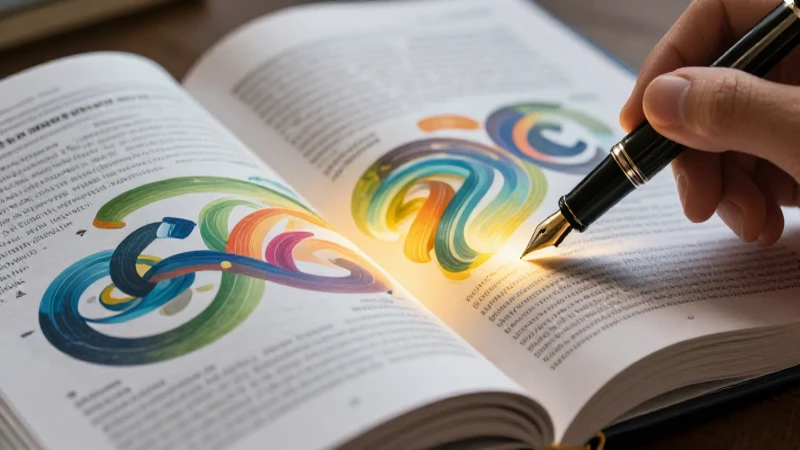 Ilustración literaria elegante con motivos de comparación