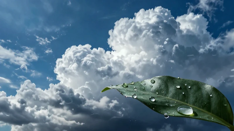 Ilustración detallada de tormentas y gotas