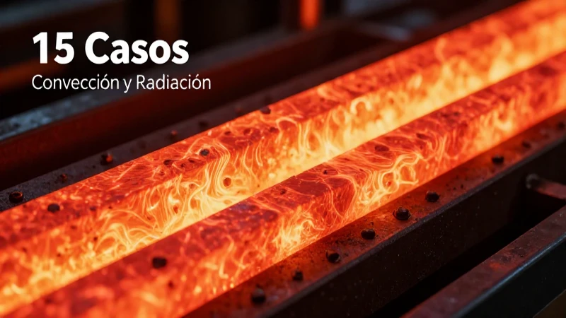 Ejemplos de Conducción, Convección y Radiación: 15 Casos 5 Metal ardiente ilustra conducción, convección y radiación