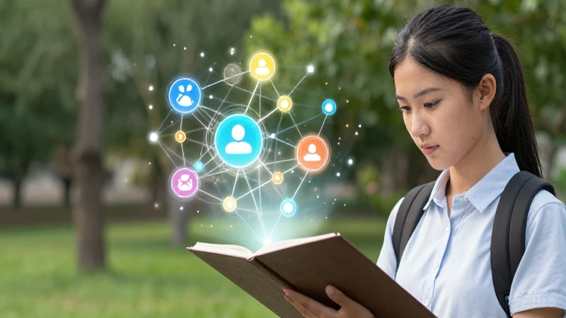 Educación moderna: estudiante y red de conocimiento