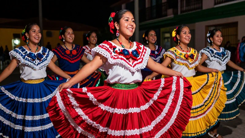 Diversidad cultural mexicana vibrante y alegre