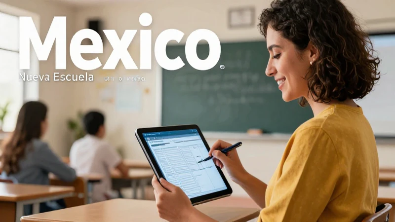 Educación mexicana moderna usando tablet