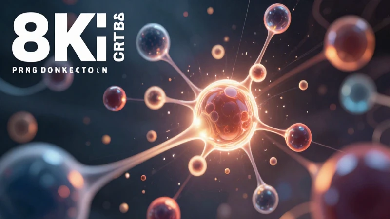 Moléculas gaseosas dinámicas en una visualización científica vibrante