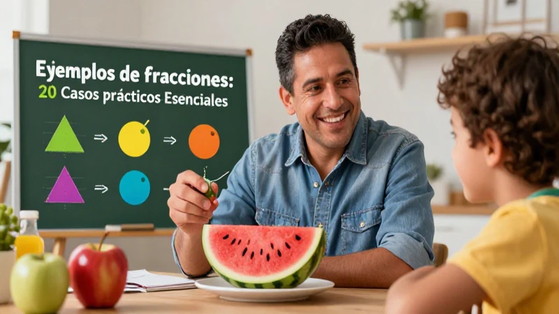 Ejemplos de Fracciones: 20 Casos Prácticos Esenciales 11 Enseñar fracciones con ejemplos visuales