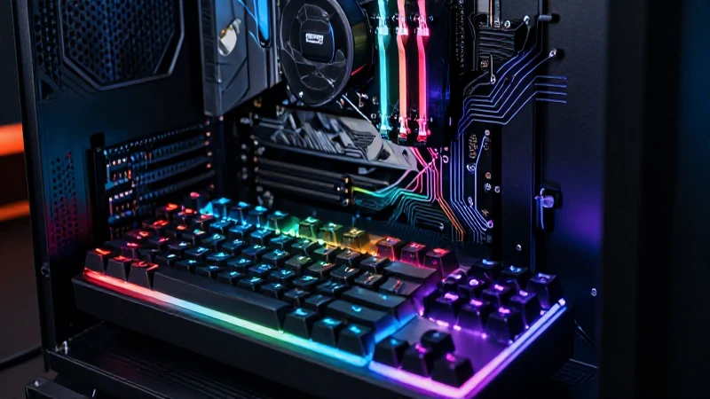 PC de gaming futurista con estética profesional