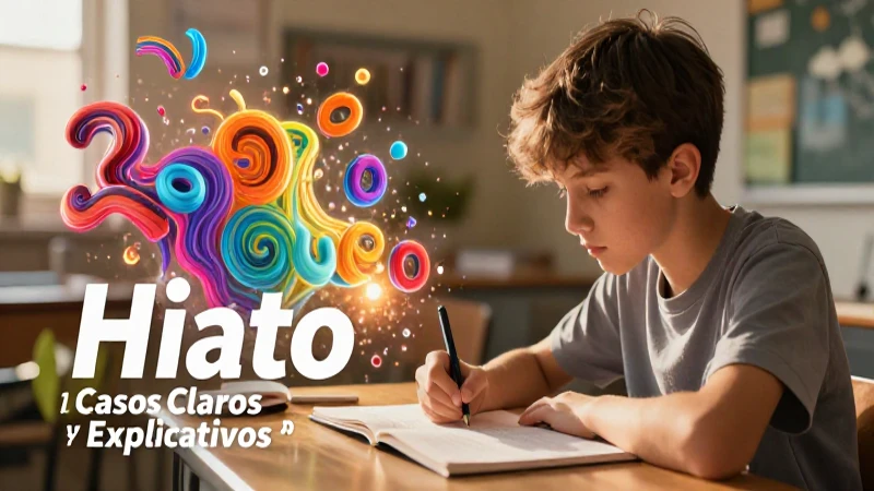 Material educativo de hiato en español