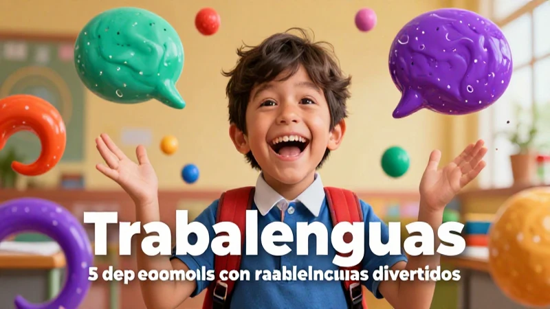 Diversión educativa con trabalenguas y niños felices