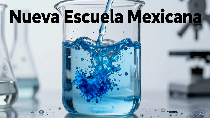 Azul disolviéndose en agua científica
