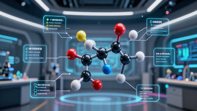 Estructura molecular vibrante en un estudio digital moderno