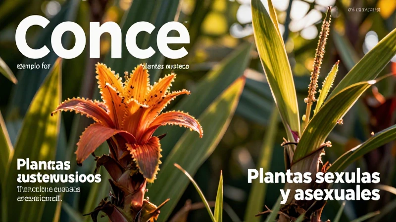 Ilustración de plantas sexuales y asexuales