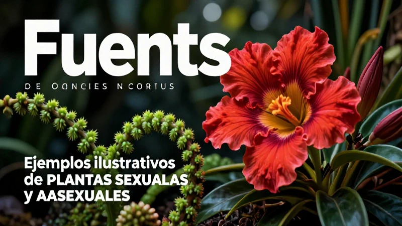 Detallada ilustración educativa de plantas
