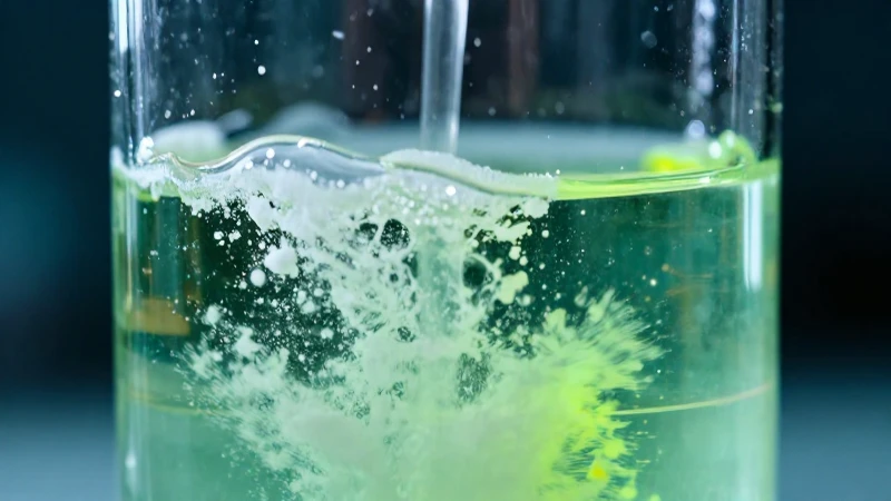 Conoce 5 ejemplos impactantes de reacción de neutralización 3 Reacción química vibrante y detallada en frasco