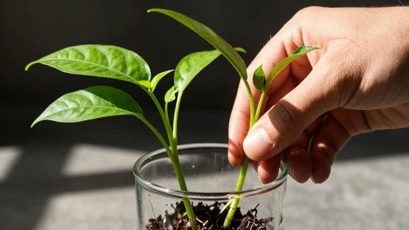 Clonación vegetal mediante esquejes en crecimiento