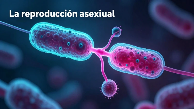 Reproducción asexual bacteriana detallada
