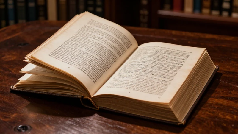 Libro antiguo y dramático iluminado con estilo cinematográfico