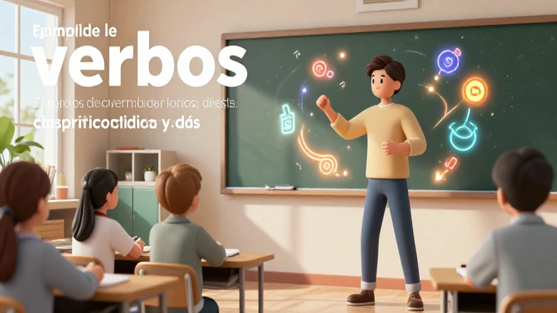Ilustración dinámica de características verbales