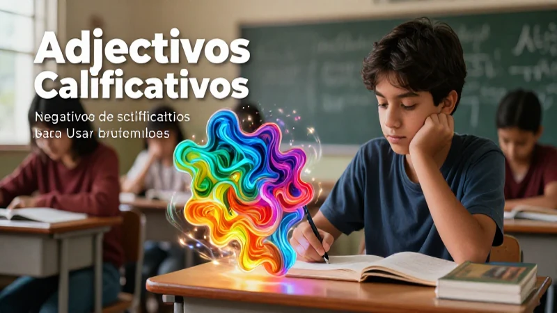 Ejemplos de 250 Adjetivos Calificativos para Usar Hoy 6 Estudiante aprende adjetivos negativos en aula moderna