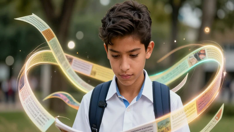 Estudiante mexicano aprendiendo sobre géneros narrativos