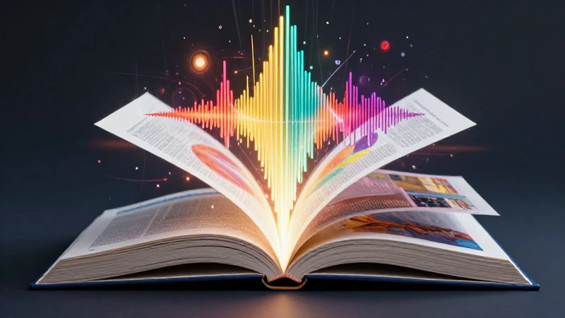 Libro abierto con luces y vibras vibrantes