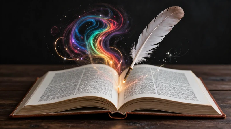 Libro mágico de conceptos astrales y pluma