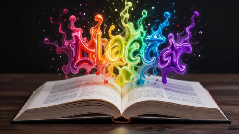 Libro abstracto y vibrante con estilo educativo moderno