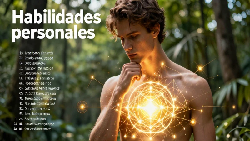 Joven radiante con luz y crecimiento personal