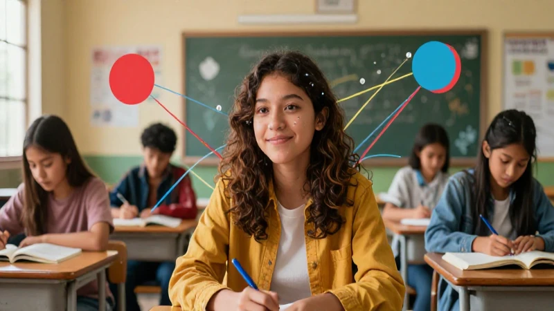 Red brillante de conocimiento educativo