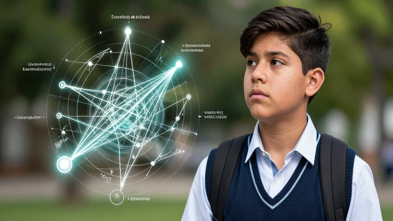 Estudiante mexicano con diagrama complejo