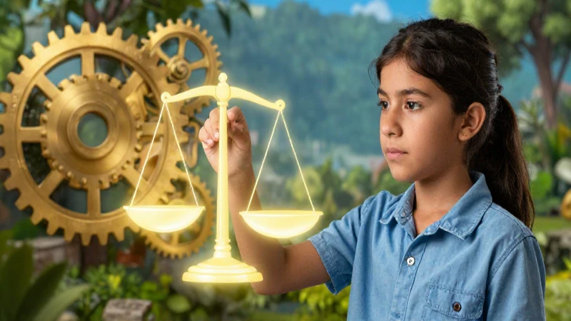 Estudiante mexicano examina balanza lógica holográfica