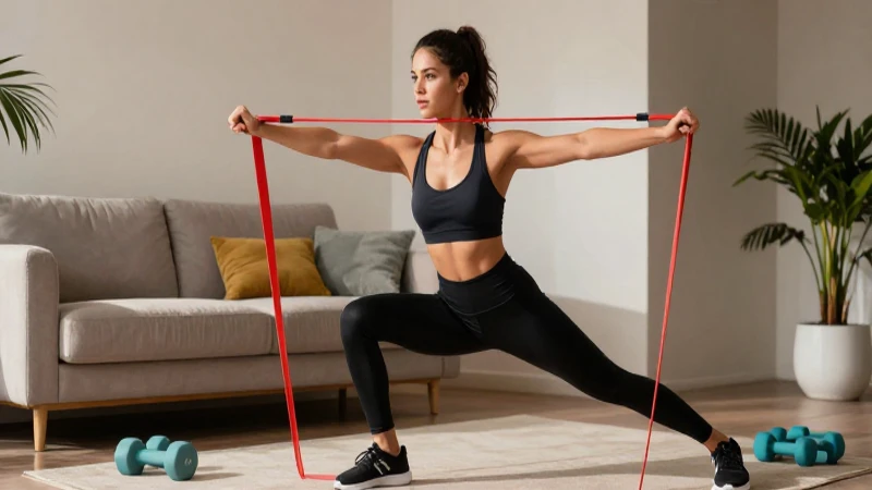 Ilustración dinámica de fitness en casa