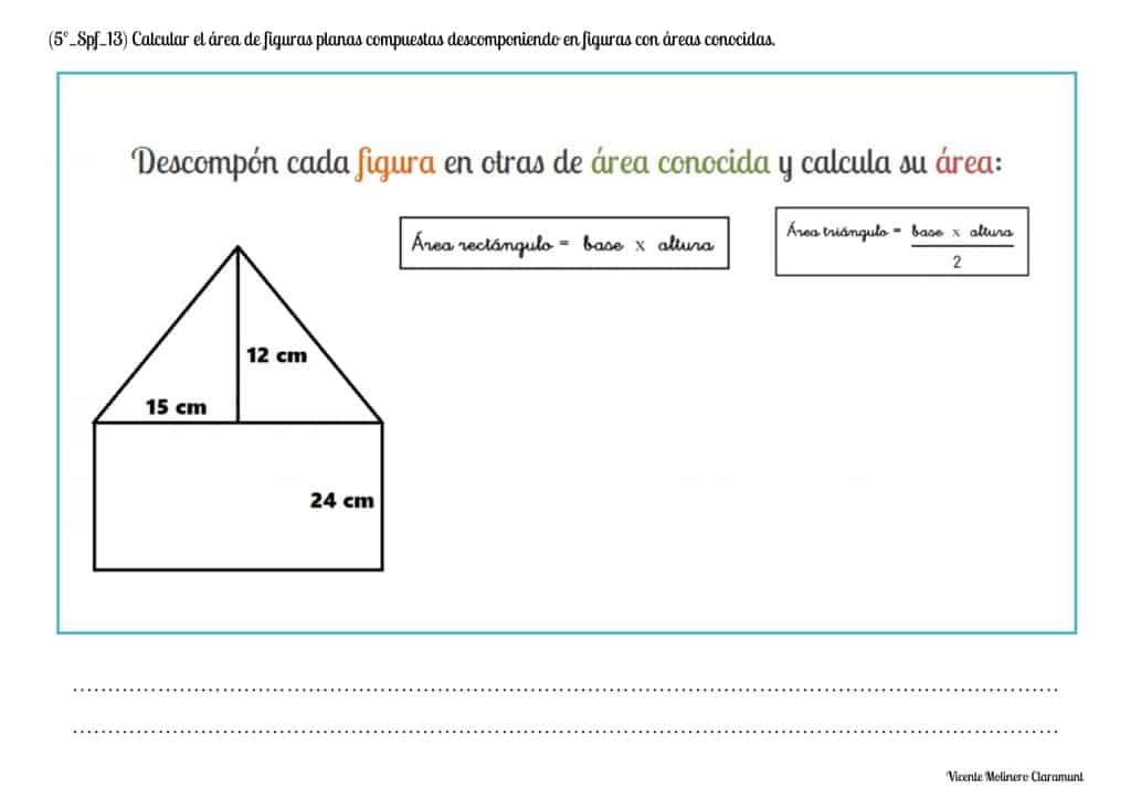 Ejercicios de áreas y perímetros para primaria: PDF útil 2 ejercicios de areas y perimetros para primaria pdf util