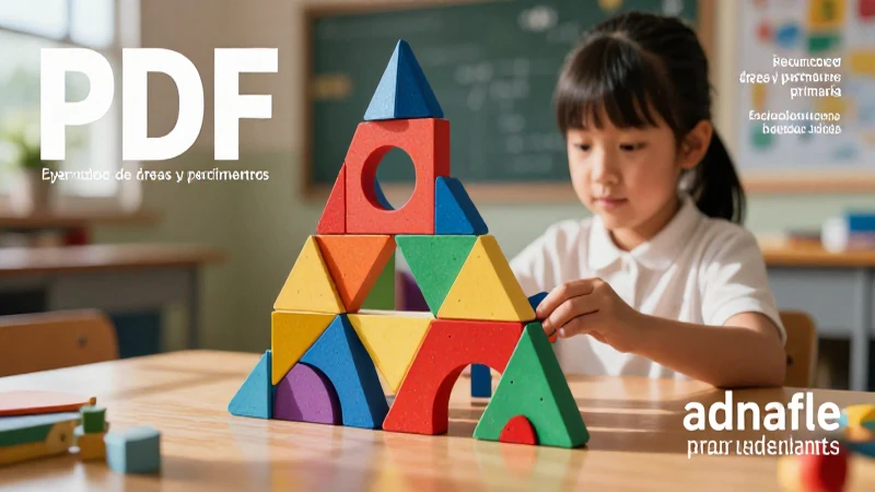 Ejercicios de áreas y perímetros para primaria: PDF útil 6 Ilustración vibrante sobre geometría y ejercicios
