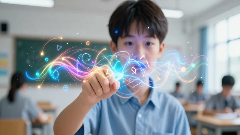 Ejercicios de cálculo mental: Mejora tu agilidad numérica 8 Estudiante concentrado visualizando matemáticas con energía