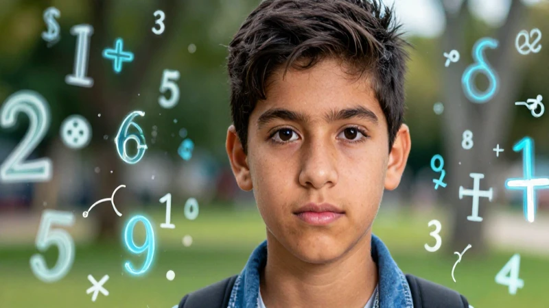 Ejercicios de cálculo mental: Mejora tu agilidad numérica 4 Estudiante mexicano rodeado de símbolos matemáticos