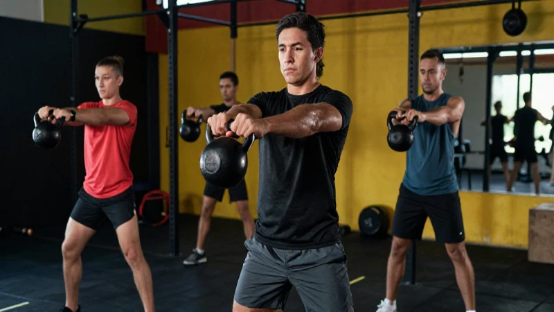 Fuerza y dinamismo fitness en acción
