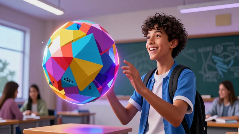 Estudiante mexicano con orbe educativo moderno