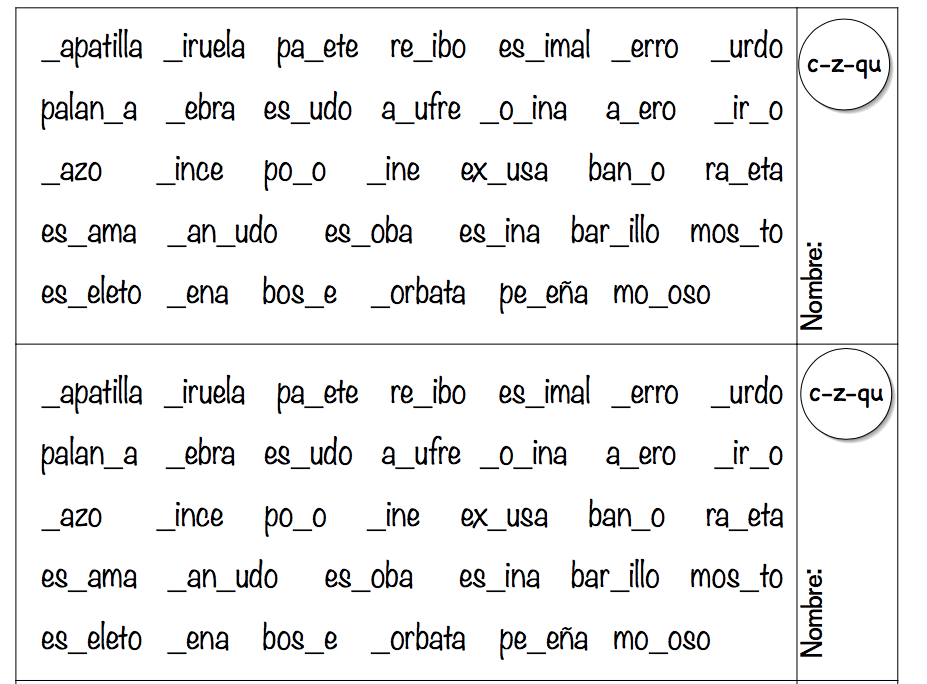 ejercitacion de ortografia 1 a 5 basico para todos