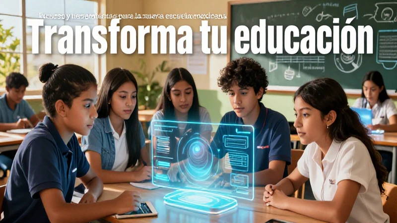 Transforma tu educación: Claves de la nueva escuela mexicana secundaria 4 Estudiantes mexicanos aprenden con herramientas educativas innovadoras