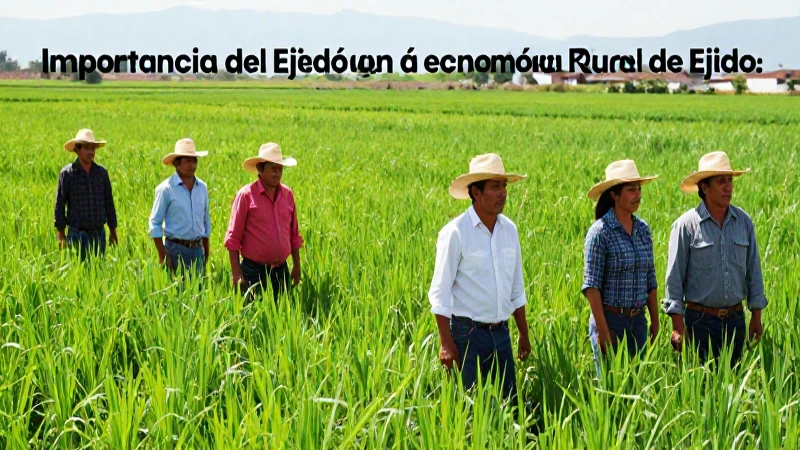 Ejido: Definición, Concepto y su Importancia en México 5 El Ejido es clave para la economía rural