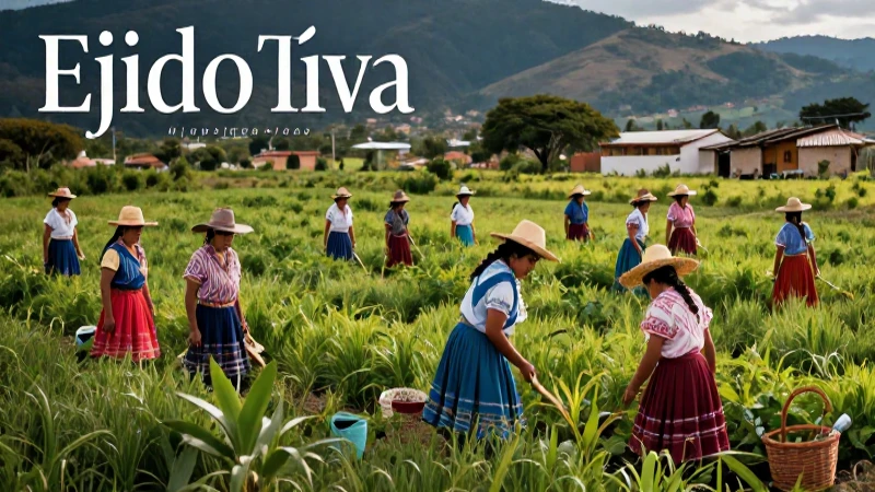 Ejido: Definición, Concepto y su Importancia en México 7 Agricultura mexicana vibrante, estilo realista y moderno