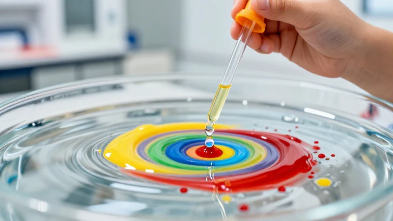El agua que camina: Experimento de colores en casa 6 Gotas vibrantes en agua y un niño curioso