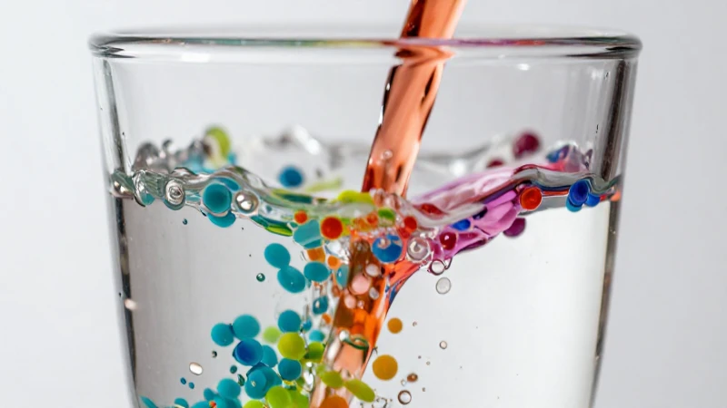 El agua que camina: Experimento de colores en casa 7 Agua vibrante y color fluye en primer plano