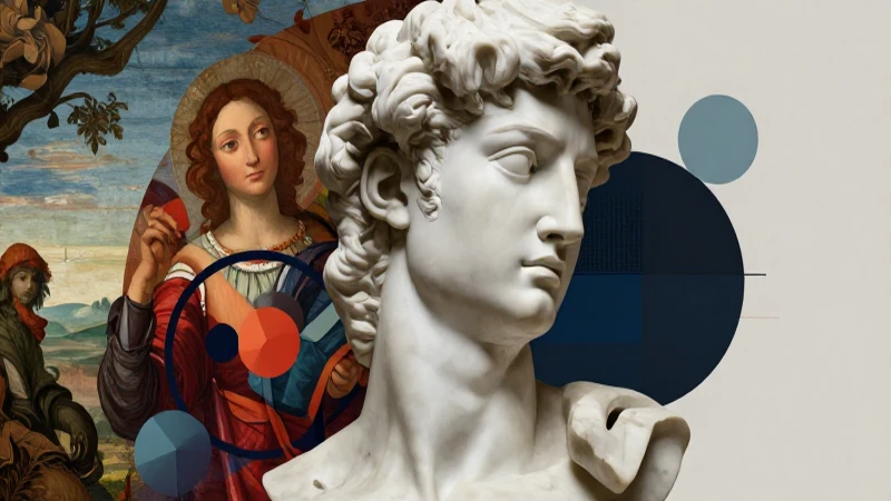 El arte: Definición, conceptos y disciplinas esenciales 3 Fusión artística de mármol, pintura y geometría moderna