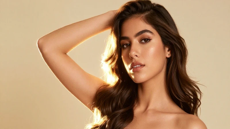 Joven mexicana vibrante con luz dorada