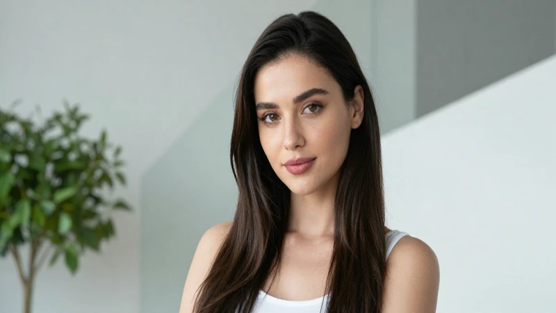 Retrato profesional de mujer con confianza y estética moderna