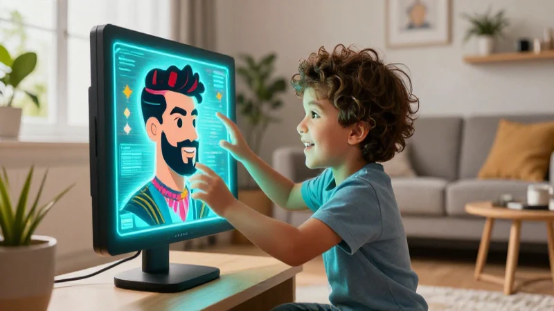 Niño feliz con ilustración educativa de barbero español