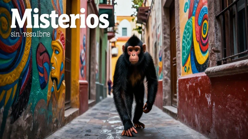 Misterioso callejón, mono negro y secretos